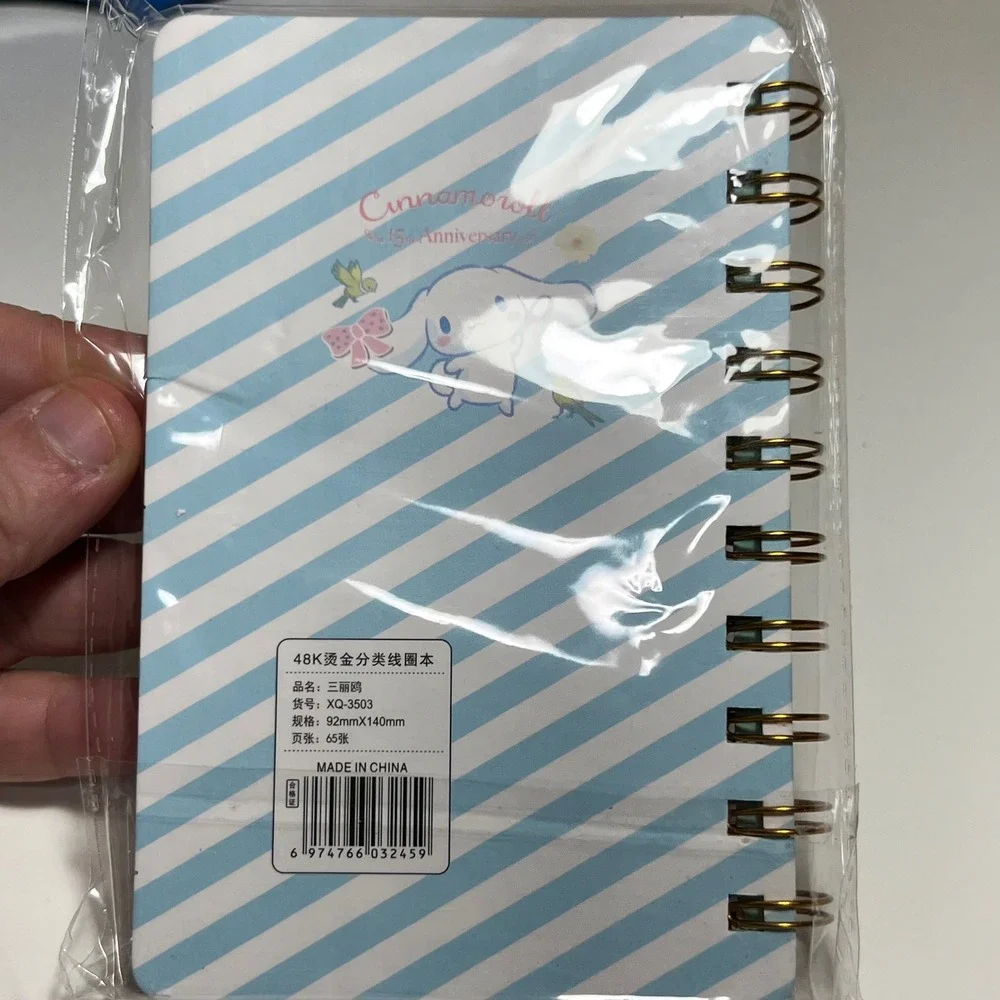 Sanrio Cinnamoroll 15th Anniversary Spiral Notebook Blue Gold Foil Tabs XQ-3503